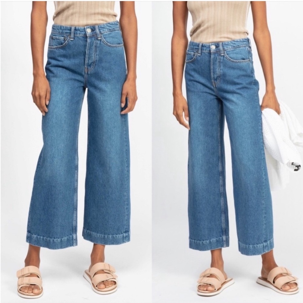 Rag & Bone Maya High-Rise Ankle Wide Leg Jeans Size 26 NWT